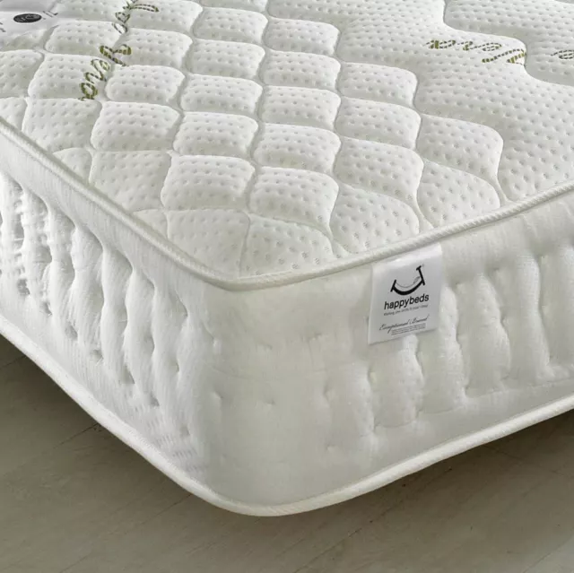 Pocket Sprung Mattress, Aloe Vera 1500 Memory and Reflex Foam Medium - UK King