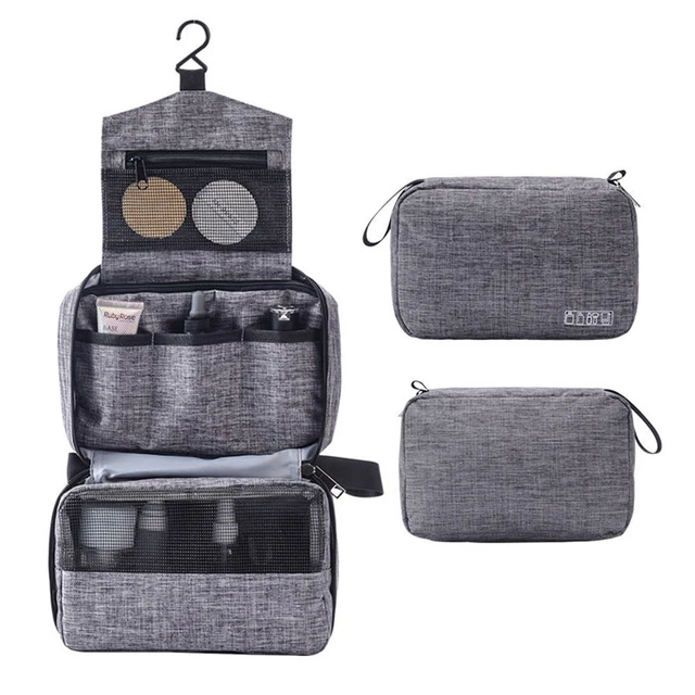 Pochette de maquillage pliante Sac cosmétique suspendu Organisateur de voyage