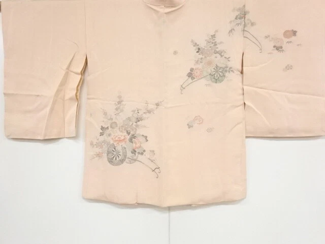 79080# Japanese Kimono / Antique Haori / Woven Floral Cart