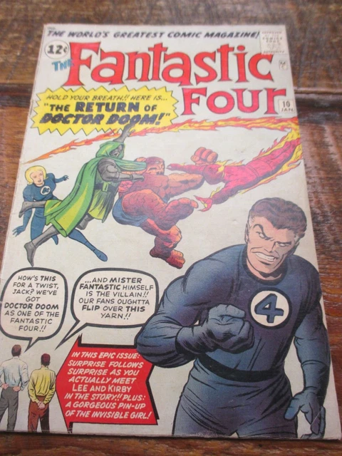 Fantastic Four 10 Marvel 1962 Doctor Doom - Jack Kirby Stan Lee