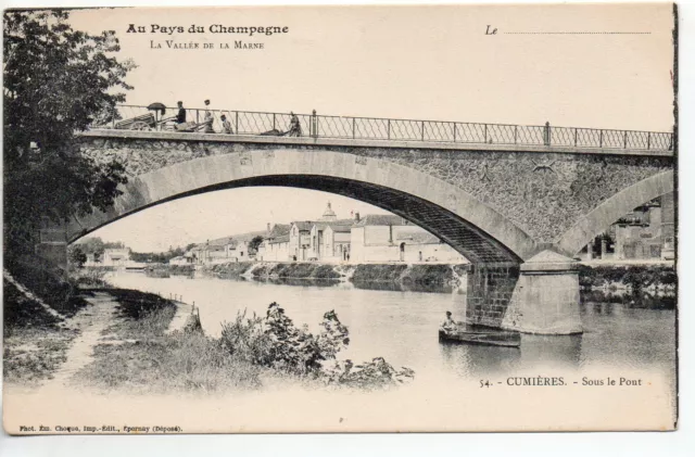 CUMIERES - Marne - CPA 51 - sous le pont