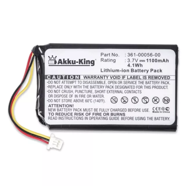 Akku 3,7V Li-Ion für Garmin Drive 51 LMT-S - 361-00056-50 1ICP4/34/51 - 1100mAh