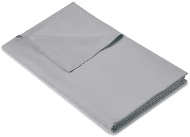 48" x72" Duvet Cover for Weighted Blanket |  Soft Cotton | Removable（Light Grey）