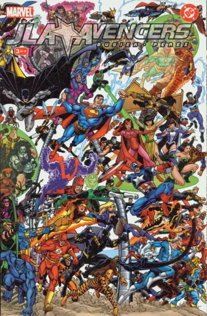 Jla Avengers #3 2003 George Perez Wrap Cover Kurt Busiek Dc Marvel 120722