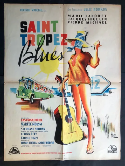 affiche originale Saint Tropez blues-Hurel