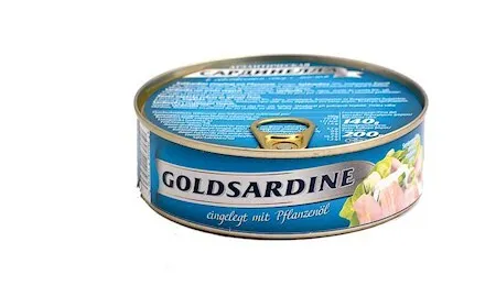 9,72Eur/kg) 12x Fisch Sardinella Goldsardine in Öl  12x 240g