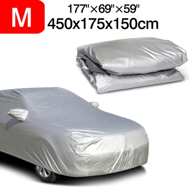 Medium Waterproof Full Sedan Car Cover Dust Rain UV Resistant Storage Protector