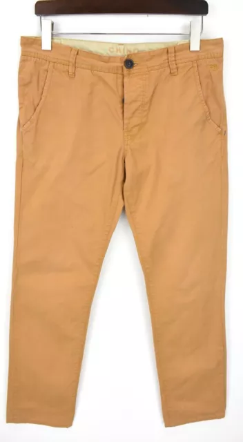 Pantaloni chino TOM TAILOR da uomo W32/~L31* mosca con bottoni aderente cammello