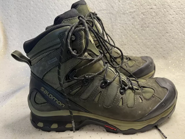 Salomon Quest 4D GTX Waterproof Tactical Hiking Boot Mens Green Size 10 Gore-Tex