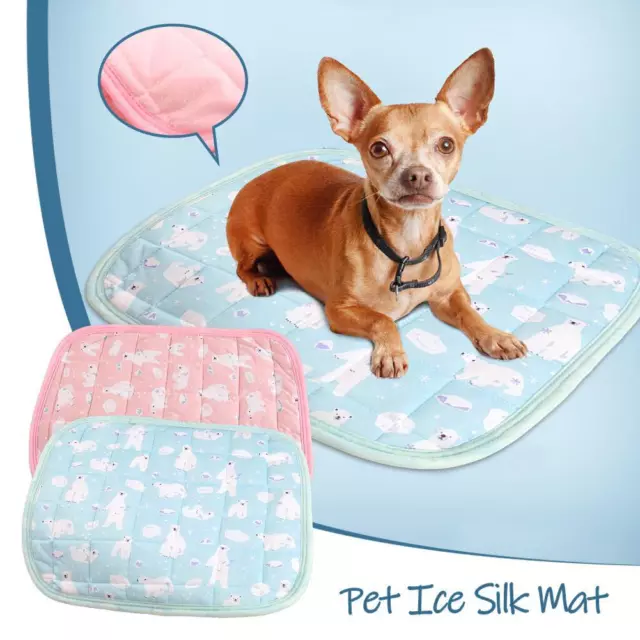 Dog Cooling Bed Mat Pet Cooling Bed Mat Gel Ice Breathable Cat Waterproof T1L8