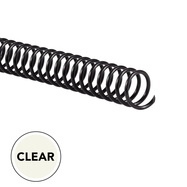 GBC Color Coil Binding Spines, 14 mm, Clear, 100 Pack