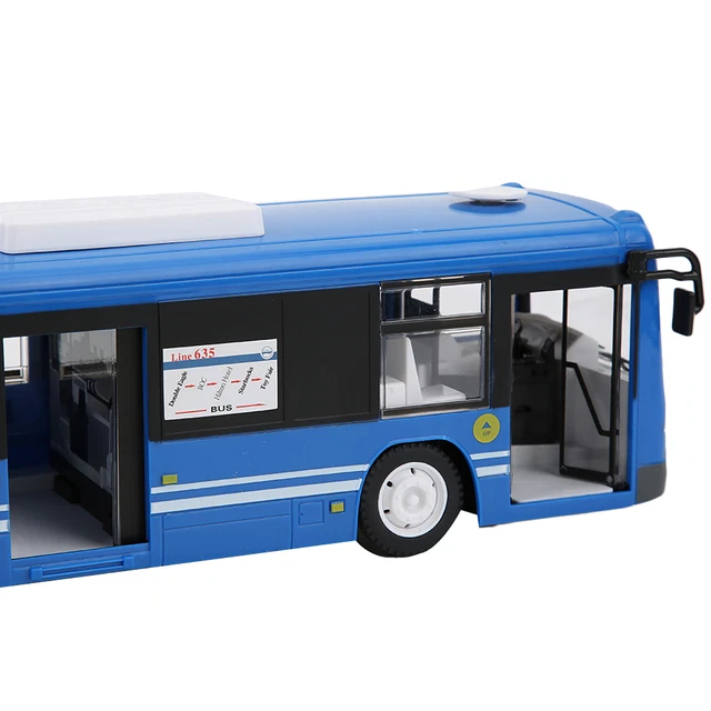 Blue Remote Control Bus 2.4GHz Electric With Simulation Sound Light 1:20 UK GGM