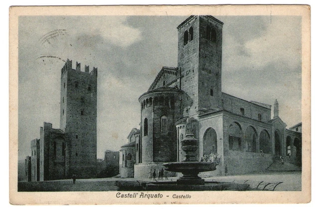 Cartolina - Regno - Castell'Arquato - Castello - 20 c - FP - VG