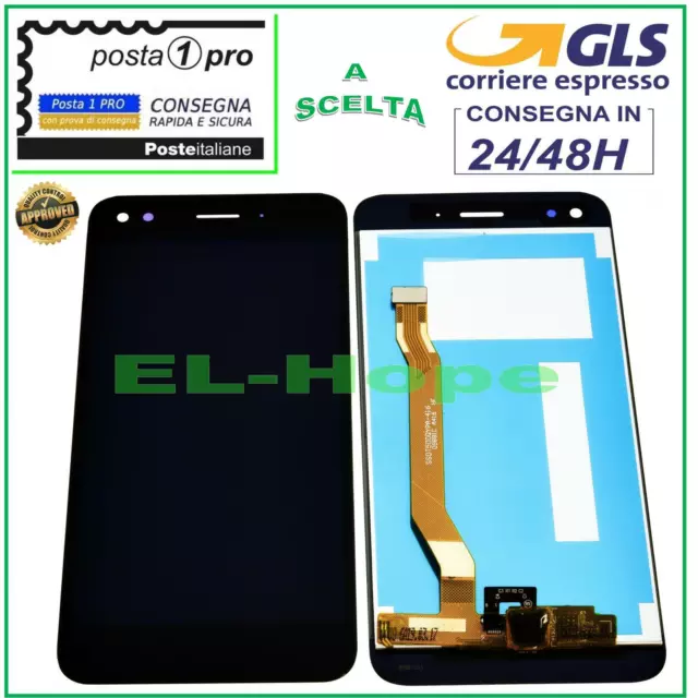 LCD DISPLAY PER HUAWEI P9 Lite mini SLA-TL10 TOUCH SCREEN SCHERMO VETRO NERO