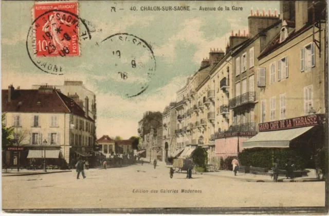 CPA CHALON-sur-SAONE Avenue de la Gare (1190644)