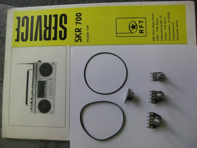 RFT SKR 701 Set Cinghia Kit Cintura Cinghia Registratore Cassette - Foto 6