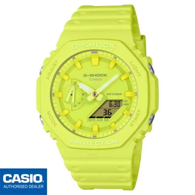 CASIO GA-2100-9A9ER⎪GA-2100-9A9⎪G-SHOCK TONE ON TONE ⎪Verde Fluorescente