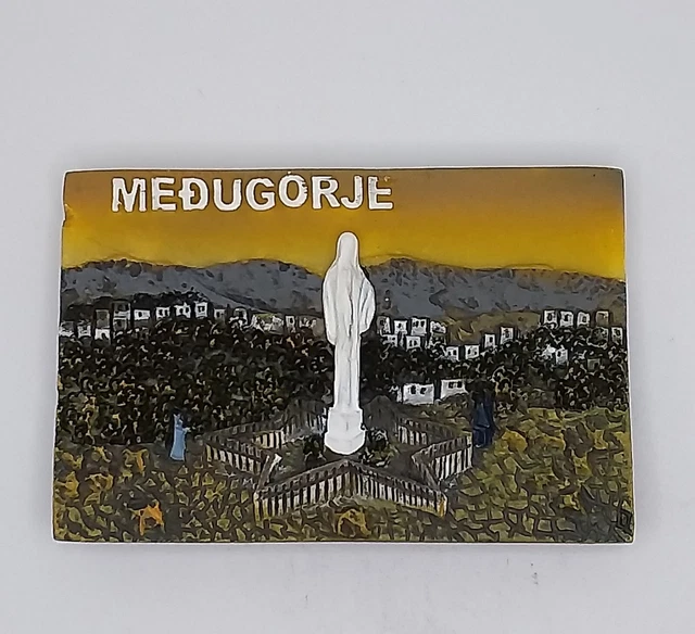 Magnete Calamita Resina Frigo  Souvenir Fridge Medugorje Bosnia Erzegovina