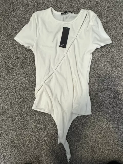 Lulus White Bodysuit Cutouts