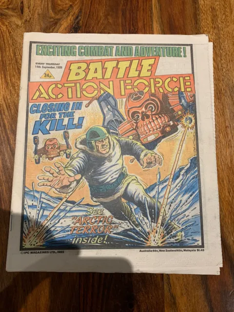 Battle Action force comic good condition no rips or pen marks 14th September 85