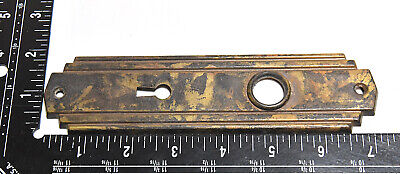 2 Vintage Pressed Brass Door Knob Backplates #1 2