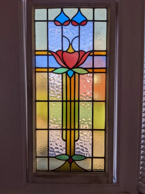 Outstanding Beautiful Renovated 1920's Stained Glass Panel