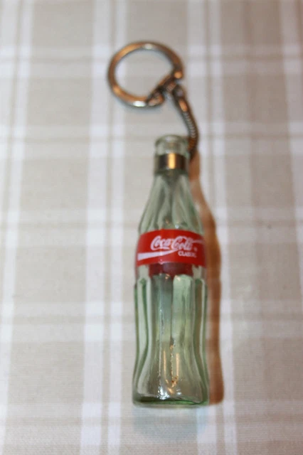 Vintage Coca-Cola Miniature Glass Bottle Keychain