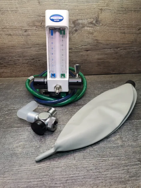 Porter MXR 3000 Dental Nitrous Oxide N2O Flowmeter Conscious Sedation Head Unit