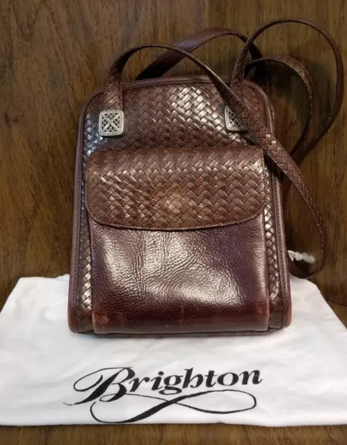 Brighton Brown Croc Leather Purse Handbag Tote