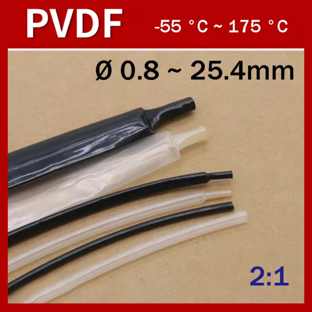 Tubo termoretraibile PVDF Ø0,8-25,4 mm tubi termoretraibili 2:1 per tubo veicolo