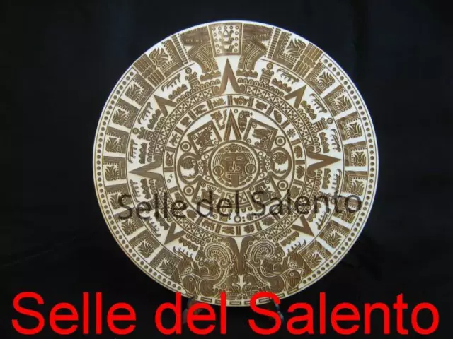 Calendario azteco MAYA Pietra del Sole in legno incisione laser