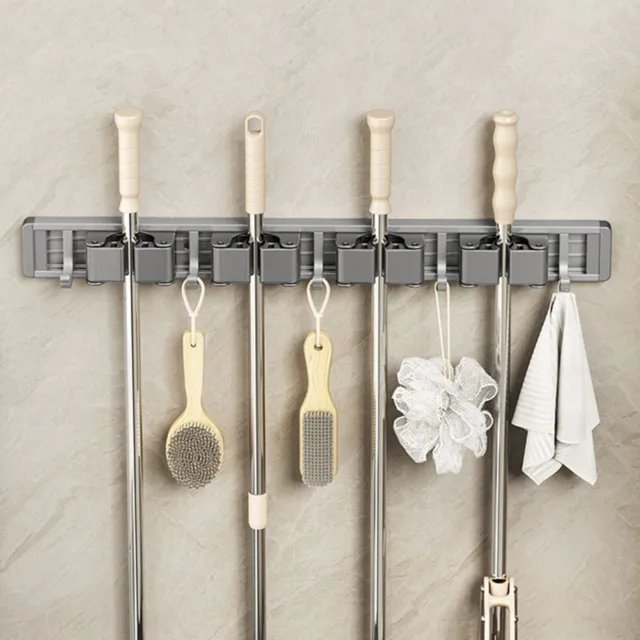 Supporto scopa montaggio a parete appendiabiti attrezzi da cucina organizzatore accessori bagno