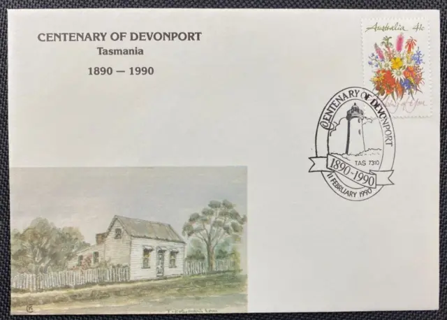 1990 Centenary Of Devonport (Tasmania) Pictorial Postmark On Illustrated Cover