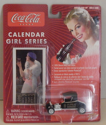 1920s T-Bucket Ford Hot Rod Johnny White Lightning Coca Cola Calendar Girl