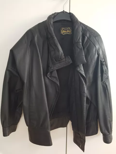 Lederjacke in Schwarz, Größe 38