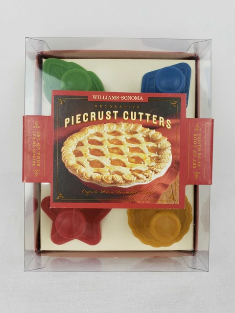 Juego de 4 cortadores decorativos de pie Williams Sonoma estrella diamante círculo de hoja