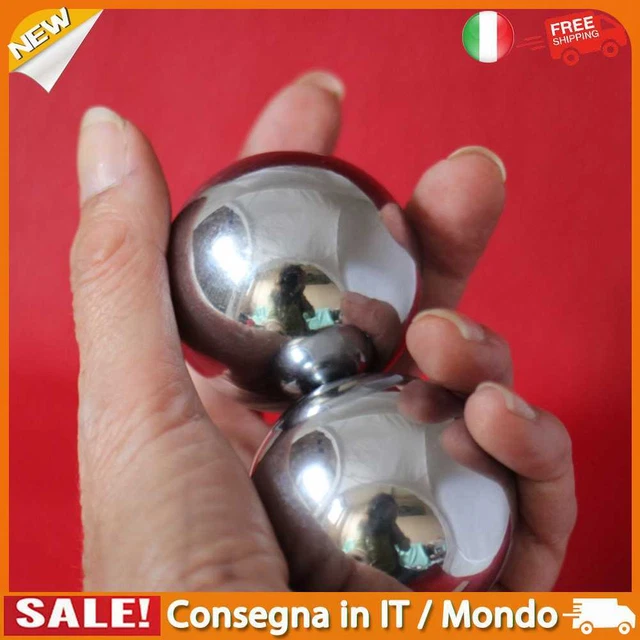 IT 1 Pair Yoga Ball Elderly Rehabilitation Baoding Balls Solid Rotating Health C