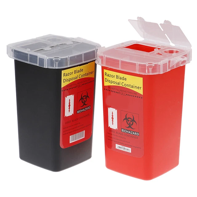 Barber Accessories Disposal Container Case Waste Blade Storage Box Needle TrasZ8