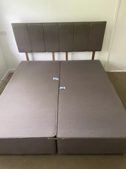 Superking Bed Base with 4 Storage Drawers and Headboard