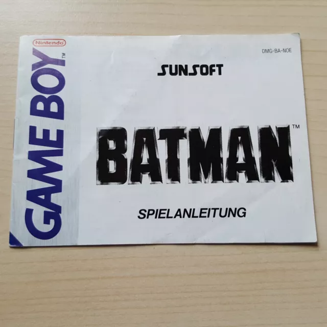 Batman Anleitung Spielanleitung Handbuch Nintendo Gameboy Classic Deutsch