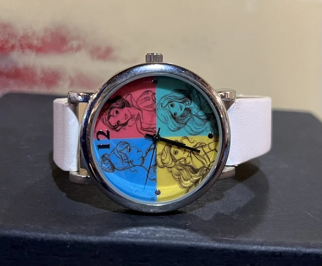 Watch Disney Princess Multi Color Accutime Adult Needs Battery Ariel Cinderella