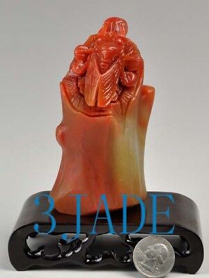 Natural ShouShan Stone / Agalmatolite Carved Cicada Statue / Sculpture / Carving