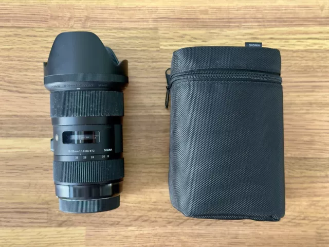 Sigma 18-35mm F/1.8 DC HSM Art Lens For Canon EF with Soft Case