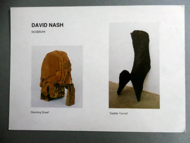 DAVID NASH carton vernissage exposition Paris 1990 Esher UK LAND ART sculptor