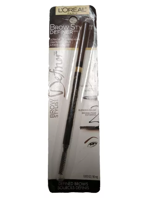 L'Oreal Paris Makeup Brow Stylist Definer Waterproof Eyebrow Pencil 389 Brunette