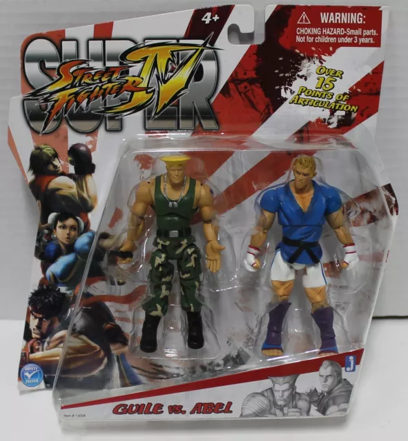 super street fighter IV - guile vs. abel figures - new sealed - jazwares