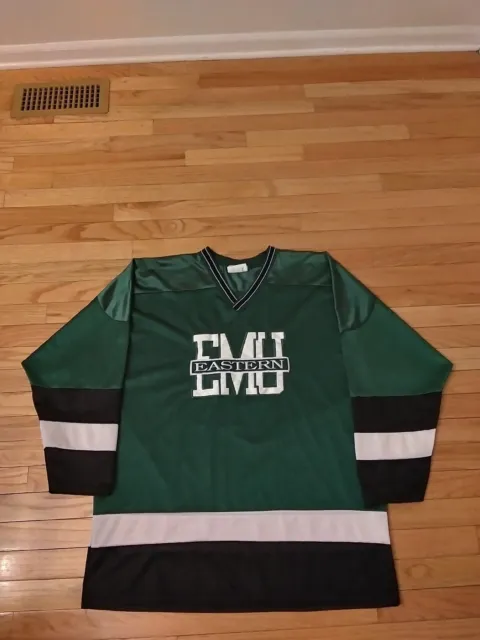 Eastern Michigan Eagles NCAA Vintage 1990s Crable Sportswear Men's Hockey Jersey