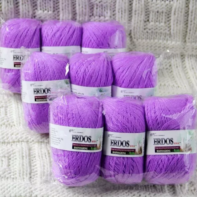 Sale 9SkeinsX50gr LACE Soft Crochet Acrylic Wool Cashmere hand knitting Yarn 23