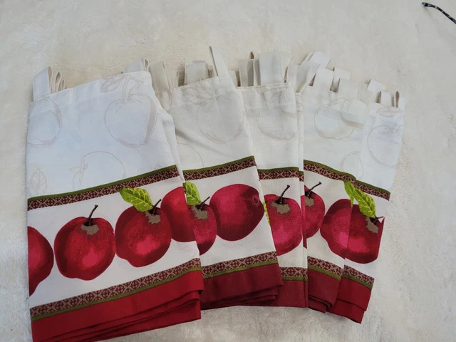VALENCES Lot 5 Valence Red Apples & Trim by Better Homes & Gardens 60" X 15"