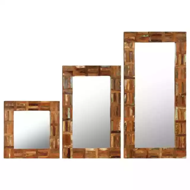Specchio da Parete in Massello di Recupero Specchiera Misure Diverse vidaXL